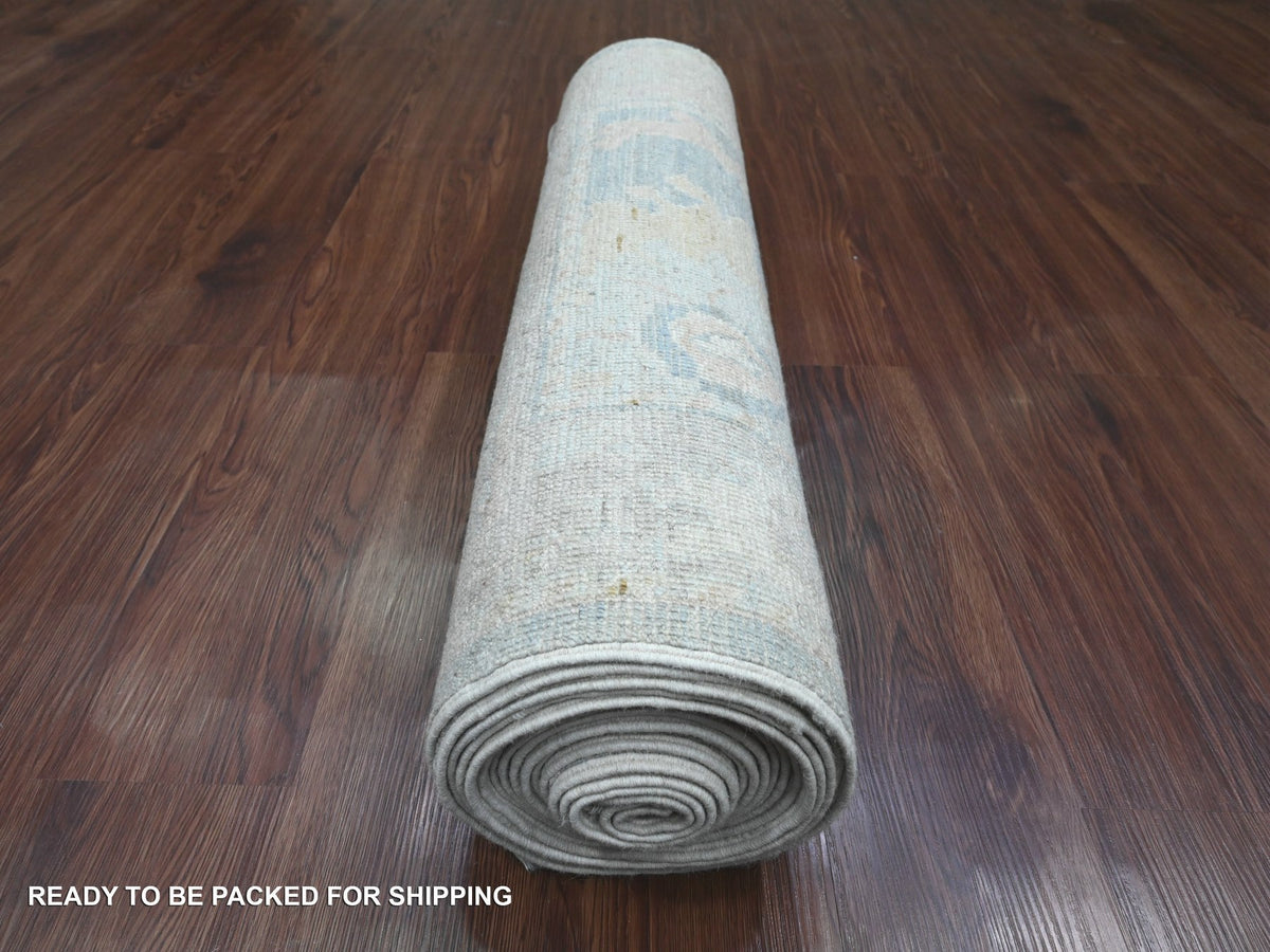 Oushak Oushak hand-knotted wool runner in Gray & Light Gray, 2'10" x 19'6" — SKU O020471 (view 4)