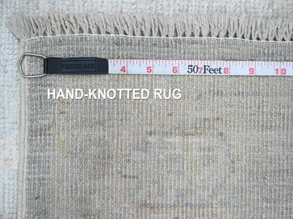 Oushak Oushak hand-knotted wool runner in Gray & Light Gray, 2'10" x 19'6" — SKU O020471 (view 6)