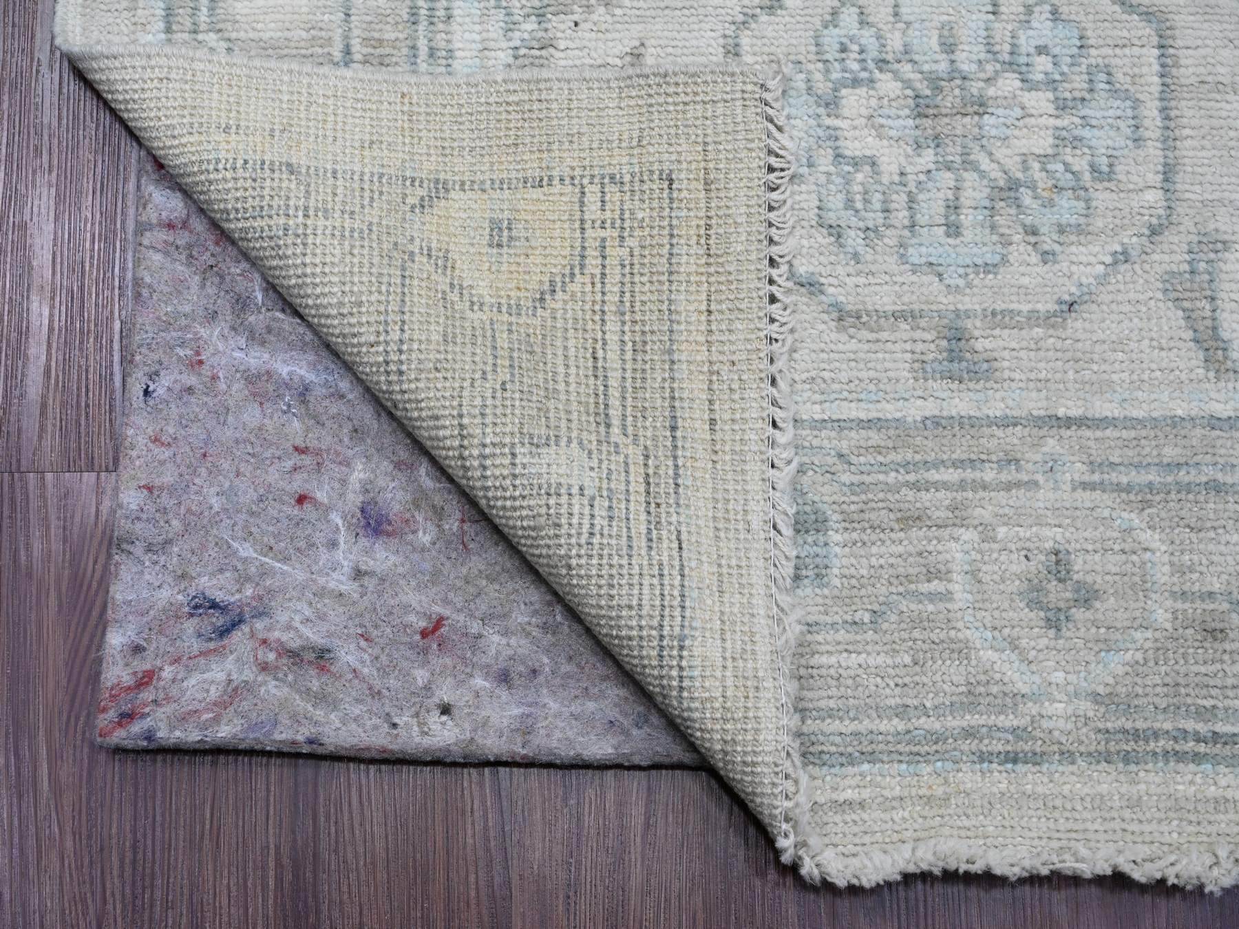 Oushak Oushak hand-knotted wool runner in Ivory & Brown, 2'10" x 13'7" — SKU O020473 (view 2)