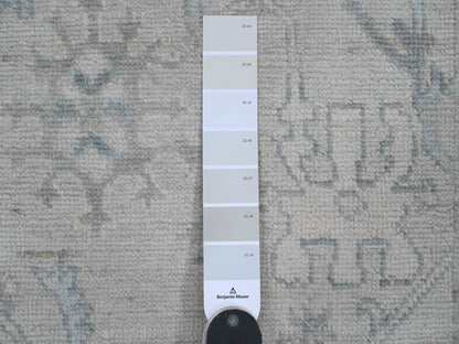 Oushak Oushak hand-knotted wool runner in Ivory & Brown, 2'10" x 13'7" — SKU O020473 (view 3)