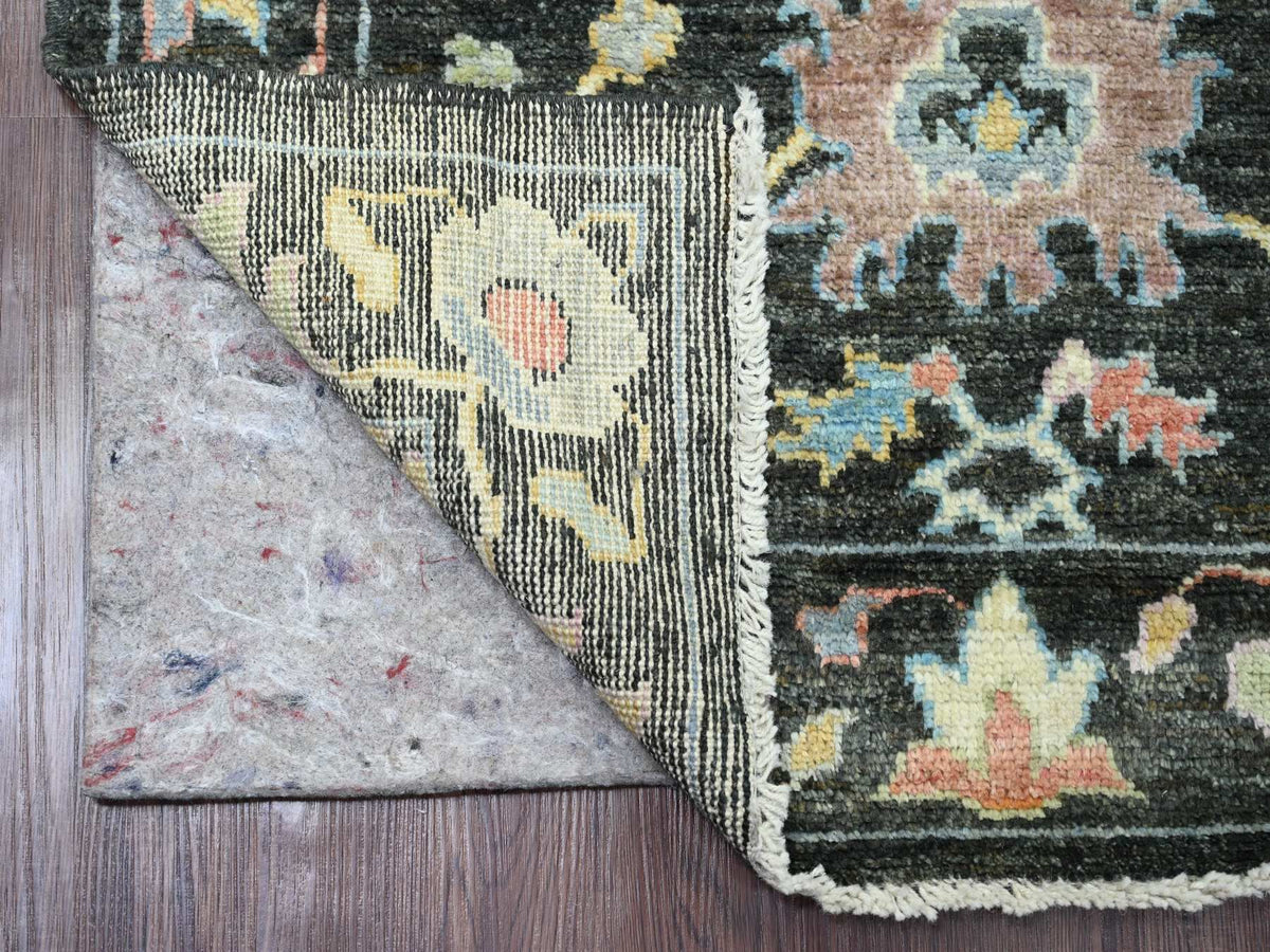 Oushak Oushak hand-knotted wool runner in Black, 3'3" x 11'6" — SKU O020474 (view 2)