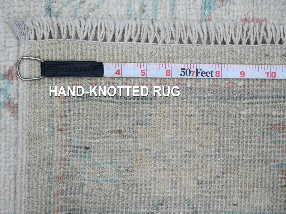 Oushak Oushak hand-knotted wool runner in Ivory & Gray, 2'10" x 11'7" — SKU O020475 (view 6)