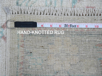 Oushak Oushak hand-knotted wool runner in Ivory & Gray, 2'10" x 11'7" — SKU O020475 (view 6)