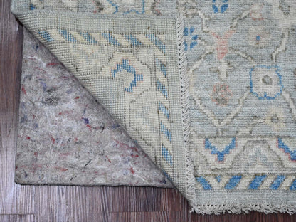 Oushak Oushak hand-knotted wool runner in Gray & Ivory, 2'10" x 9'7" — SKU O020477 (view 2)