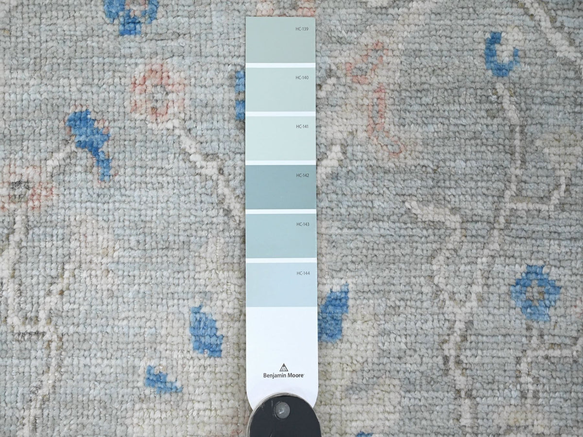 Oushak Oushak hand-knotted wool runner in Gray & Ivory, 2'10" x 9'7" — SKU O020477 (view 3)