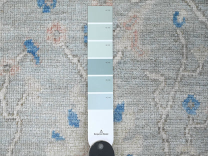 Oushak Oushak hand-knotted wool runner in Gray & Ivory, 2'10" x 9'7" — SKU O020477 (view 3)