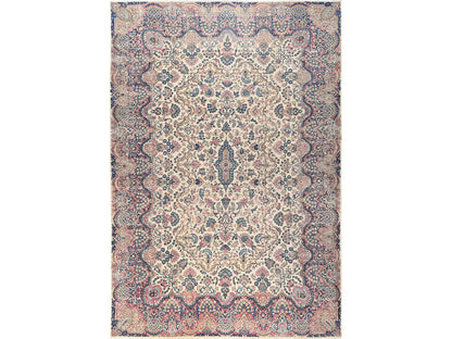 Ivory 11'5" x 16'10" Vintage Hand knotted Wool Rug - Sku: O02047