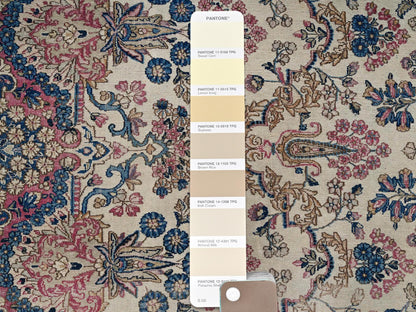 Kerman Vintage hand-knotted wool rug in Ivory, 11'5" x 16'10" — SKU O02047 (view 8)