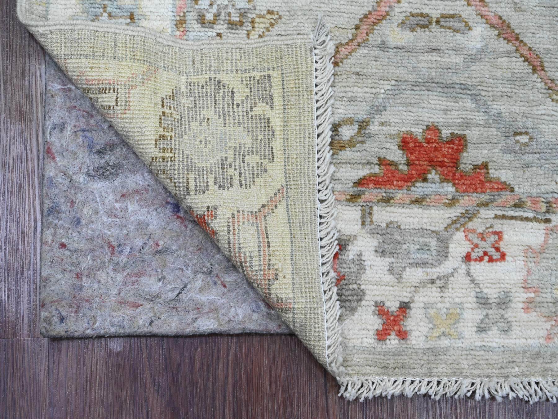 Gray 2'11" x 10'6" Oushak / Peshawar Hand knotted Wool Rug - Sku: O020480