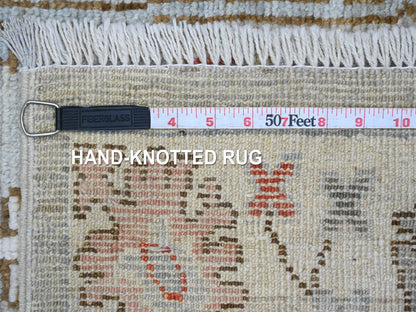 Oushak Oushak hand-knotted wool runner in Gray & Ivory, 2'11" x 10'6" — SKU O020480 (view 6)