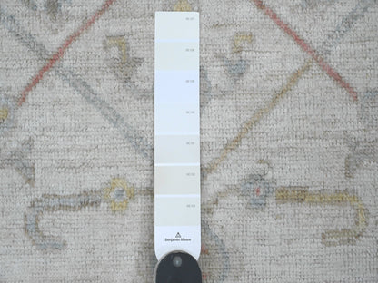 Ivory 3'11" x 5'11" Oushak And Peshawar Hand knotted Wool Rug - Sku: O020487