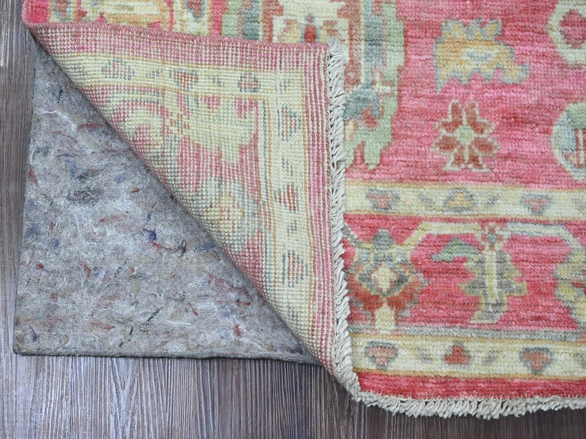 Oushak Oushak hand-knotted wool rug in Pink, 4'1" x 6' — SKU O020488 (view 2)