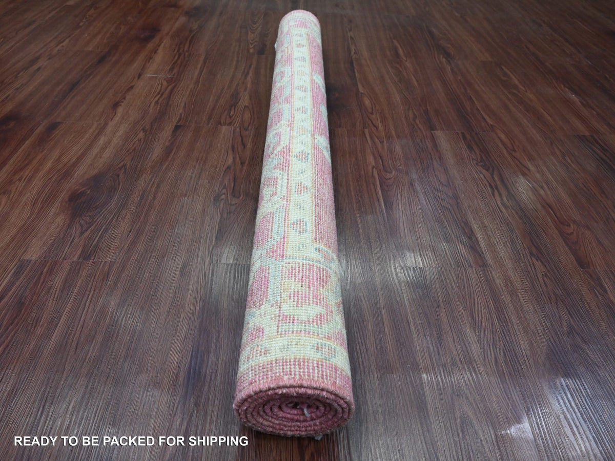 Oushak Oushak hand-knotted wool rug in Pink, 4'1" x 6' — SKU O020488 (view 4)