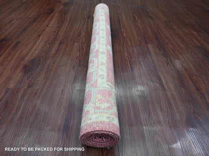 Oushak Oushak hand-knotted wool rug in Pink, 4'1" x 6' — SKU O020488 (view 4)