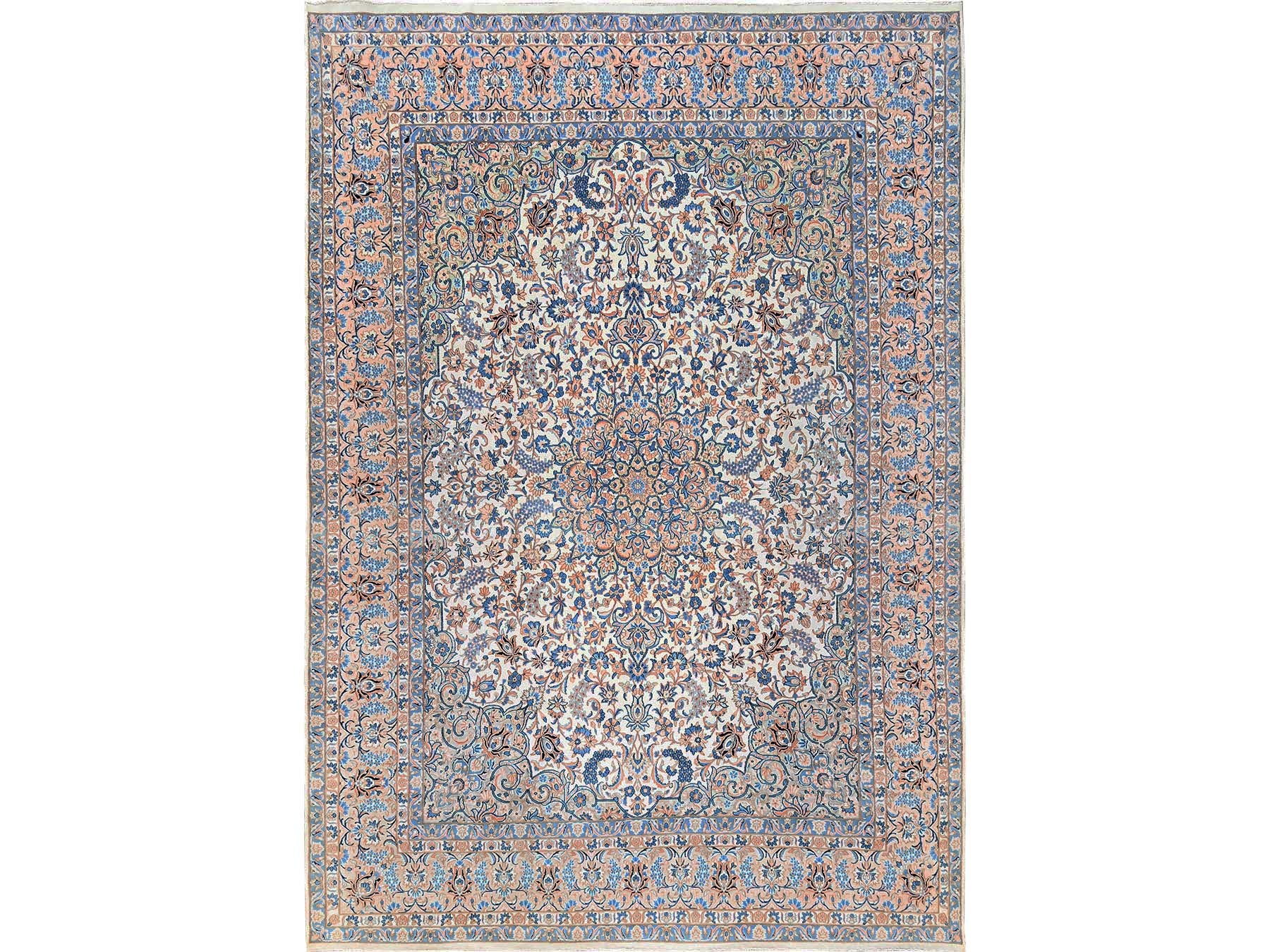 Ivory 11'6" x 16'6" Vintage Hand knotted Wool Rug - Sku: O02048