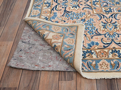Vintage hand-knotted wool rug in Ivory & Peach, 11'6" x 16'6" — SKU O02048 (view 5)