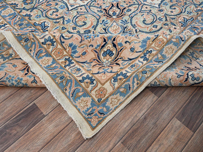 Vintage hand-knotted wool rug in Ivory & Peach, 11'6" x 16'6" — SKU O02048 (view 7)