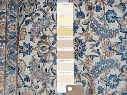 Vintage hand-knotted wool rug in Ivory & Peach, 11'6" x 16'6" — SKU O02048 (view 8)