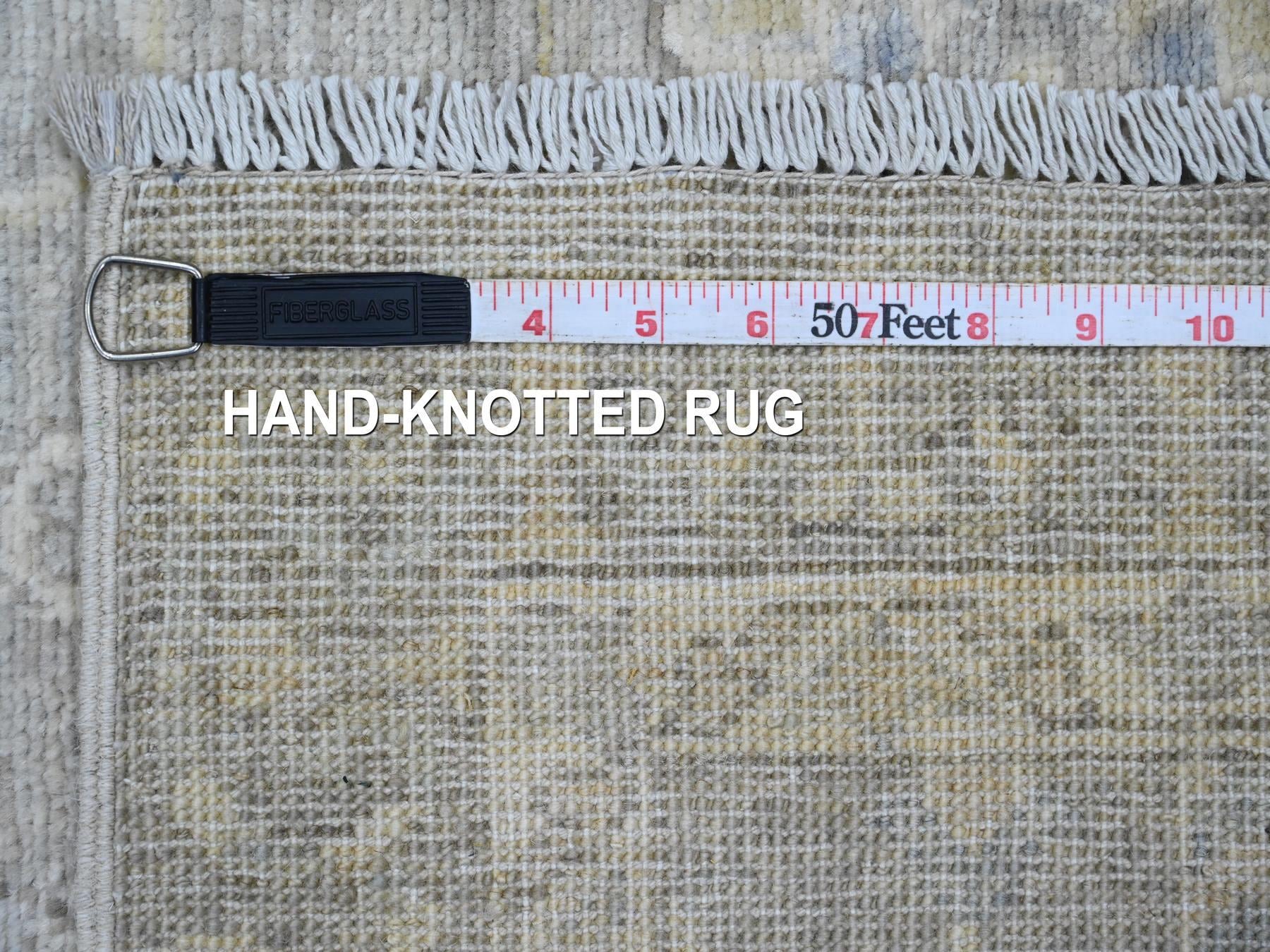 Peshawar Oushak hand-knotted wool runner in Gray, 2'8" x 11'9" — SKU O020504 (view 6)