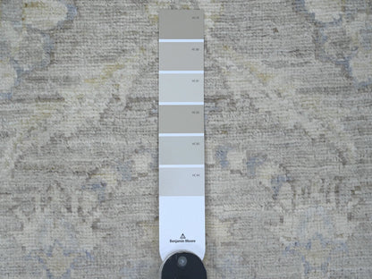 Peshawar Oushak hand-knotted wool runner in Gray, 2'8" x 16'1" — SKU O020507 (view 3)