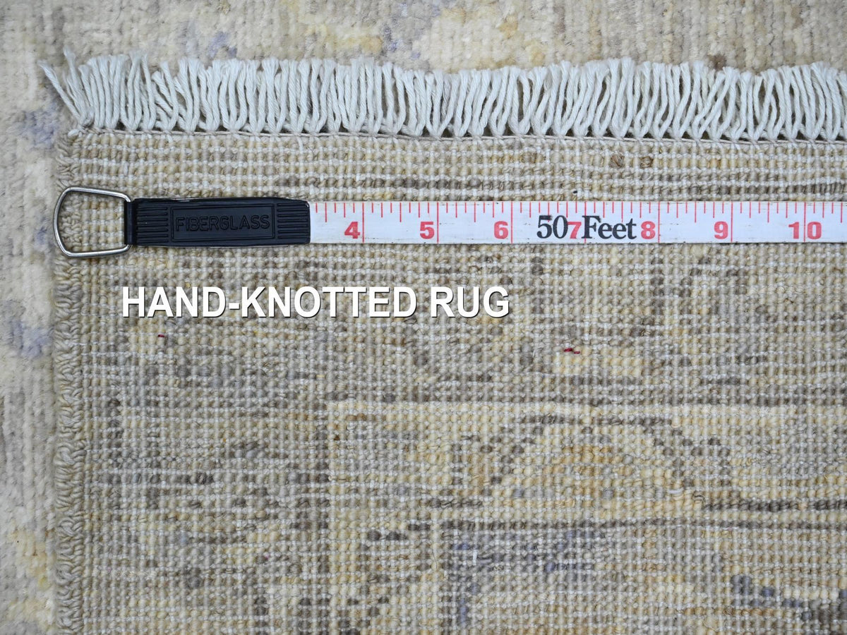Peshawar Oushak hand-knotted wool runner in Gray, 2'8" x 16'1" — SKU O020507 (view 6)