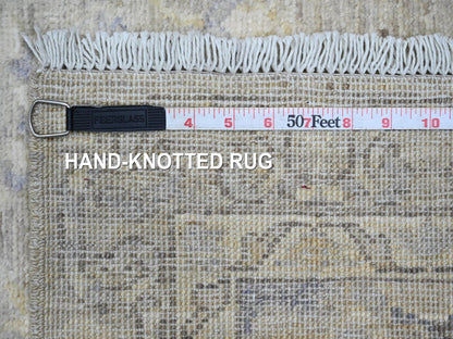Peshawar Oushak hand-knotted wool runner in Gray, 2'8" x 16'1" — SKU O020507 (view 6)