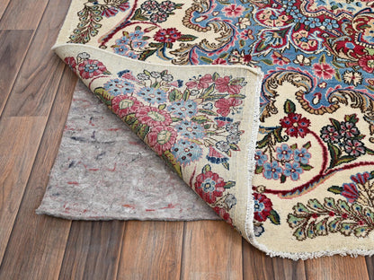 Kerman Vintage hand-knotted wool rug in Ivory, 11'8" x 13'7" — SKU O02051 (view 5)