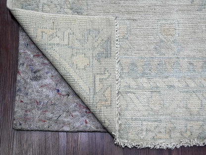 Grey 8'0" x 9'8" Oushak And Peshawar Hand knotted Wool Rug - Sku: O020539