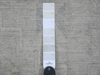 Grey 8'0" x 9'8" Oushak And Peshawar Hand knotted Wool Rug - Sku: O020539
