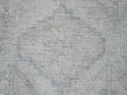 Grey 8'0" x 9'8" Oushak And Peshawar Hand knotted Wool Rug - Sku: O020539