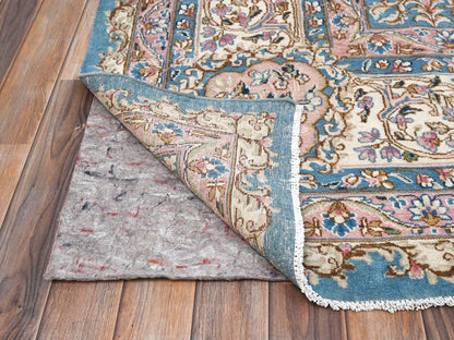 Blue 8'10" x 11'10" Vintage Hand knotted Wool Rug - Sku: O02053