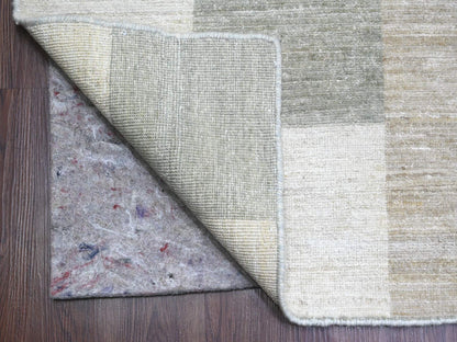 Tribal & Geometric hand-knotted wool rug in Gray, 8'9" x 11'6" — SKU O020540 (view 4)