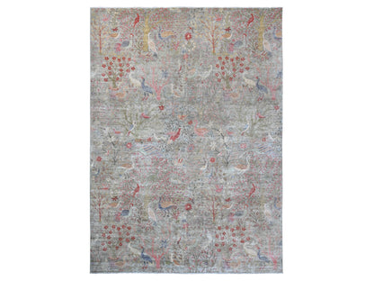 Peshawar Oushak hand-knotted wool rug in Gray, 9'11" x 13'8" — SKU O020559