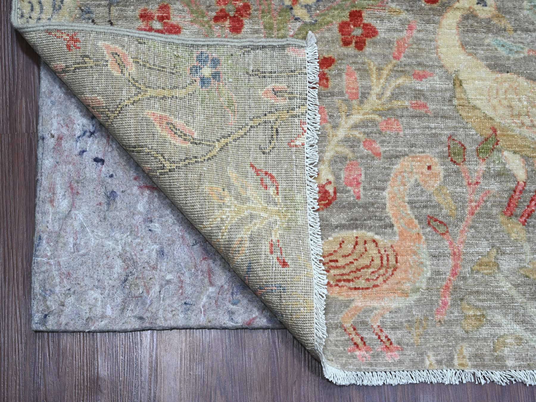 Peshawar Oushak hand-knotted wool rug in Gray, 9'11" x 13'8" — SKU O020559 (view 4)