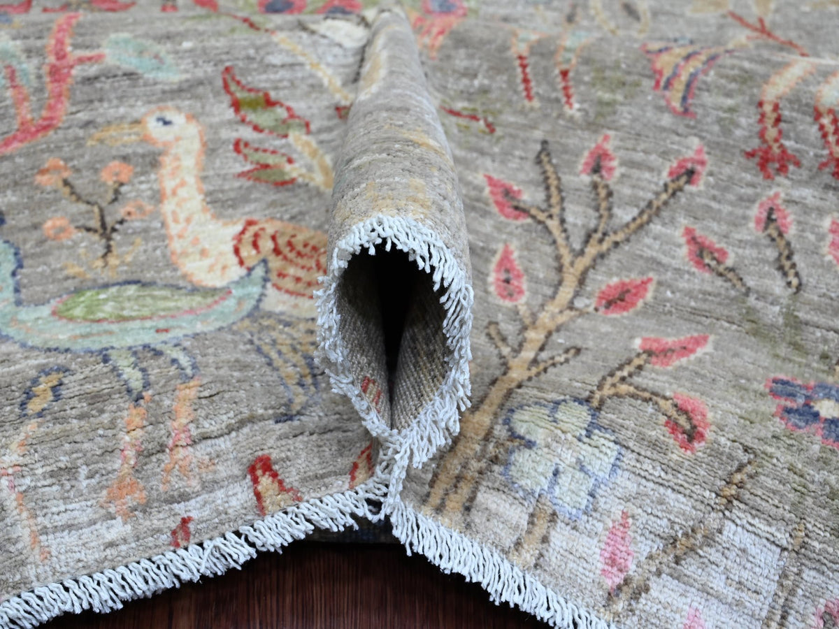 Peshawar Oushak hand-knotted wool rug in Gray, 9'11" x 13'8" — SKU O020559 (view 5)