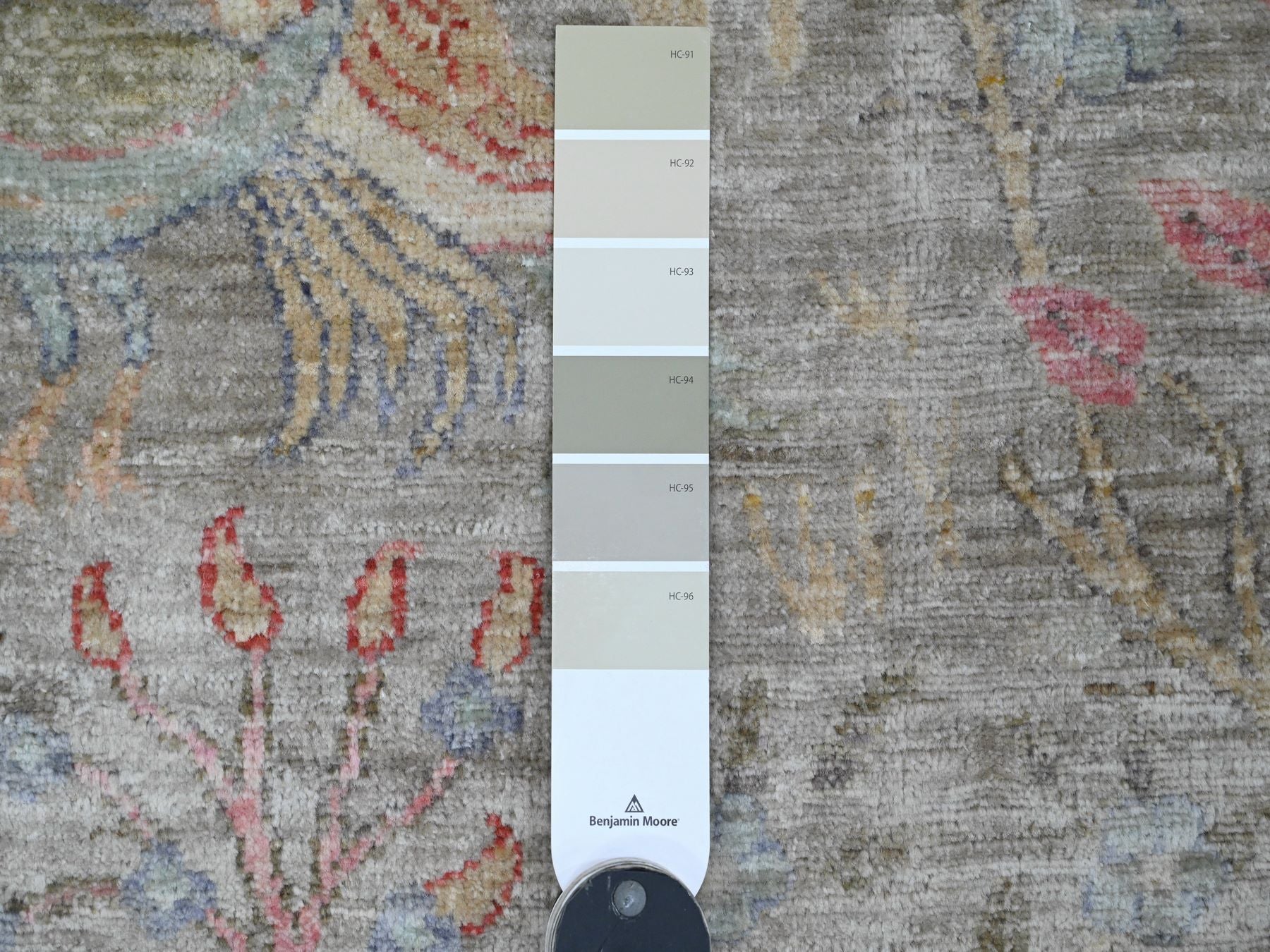 Peshawar Oushak hand-knotted wool rug in Gray, 9'11" x 13'8" — SKU O020559 (view 7)