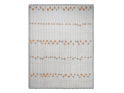 Tribal & Geometric hand-knotted wool rug in Ivory, 12'5" x 15'2" — SKU O020560