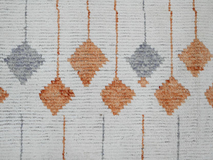 Ivory 12'5" x 15'2" Tribal Hand knotted Wool Rug - Sku: O020560
