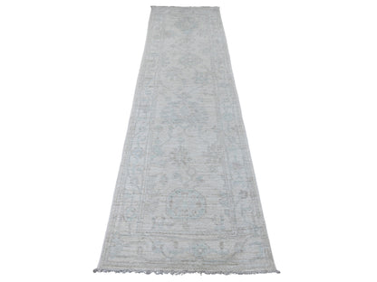 Oushak Oushak hand-knotted wool runner in Ivory, 2'8" x 9'8" — SKU O020577