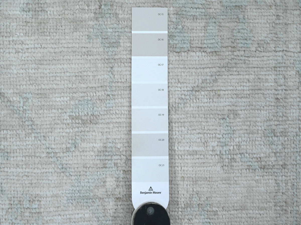 Oushak Oushak hand-knotted wool runner in Ivory, 2'8" x 9'8" — SKU O020577 (view 3)