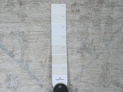 Oushak Oushak hand-knotted wool runner in Ivory & Light Gray, 2'8" x 12'4" — SKU O020582 (view 3)