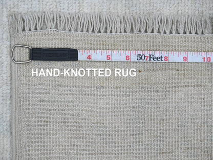 Ivory 2'7" x 7'9" Oushak And Peshawar Hand knotted Wool Rug - Sku: O020588