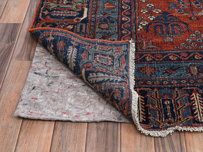 Antique hand-knotted wool rug in Red & Blue, 12'6" x 17'9" — SKU O02058 (view 5)