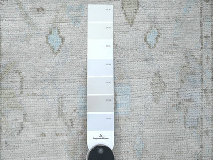 Oushak Oushak hand-knotted wool runner in Gray, 2'6" x 9'7" — SKU O020591 (view 3)