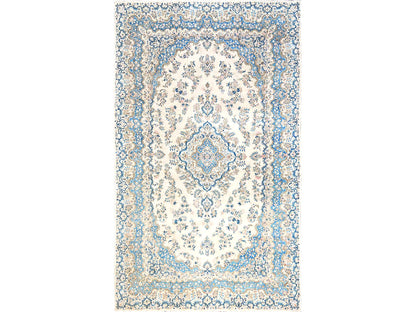 Kerman Vintage hand-knotted wool rug in Ivory, 10'1" x 16'9" — SKU O02059