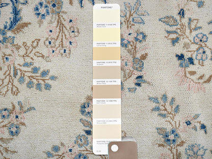 Kerman Vintage hand-knotted wool rug in Ivory, 10'1" x 16'9" — SKU O02059 (view 8)