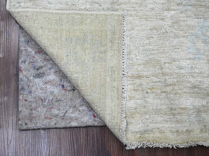 Ivory 4'8" x 6'3" Oushak And Peshawar Hand knotted Wool Rug - Sku: O020606