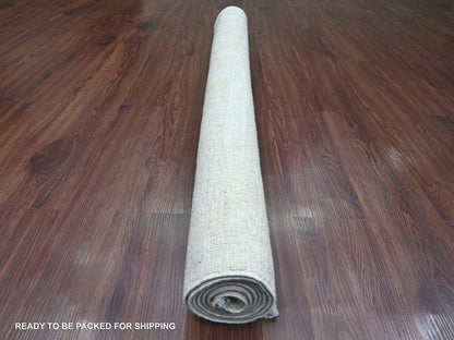 Ivory 4'8" x 6'3" Oushak And Peshawar Hand knotted Wool Rug - Sku: O020606