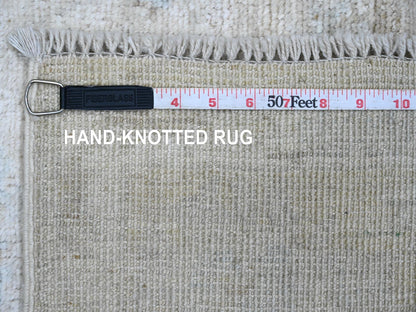 Ivory 4'8" x 6'3" Oushak And Peshawar Hand knotted Wool Rug - Sku: O020606