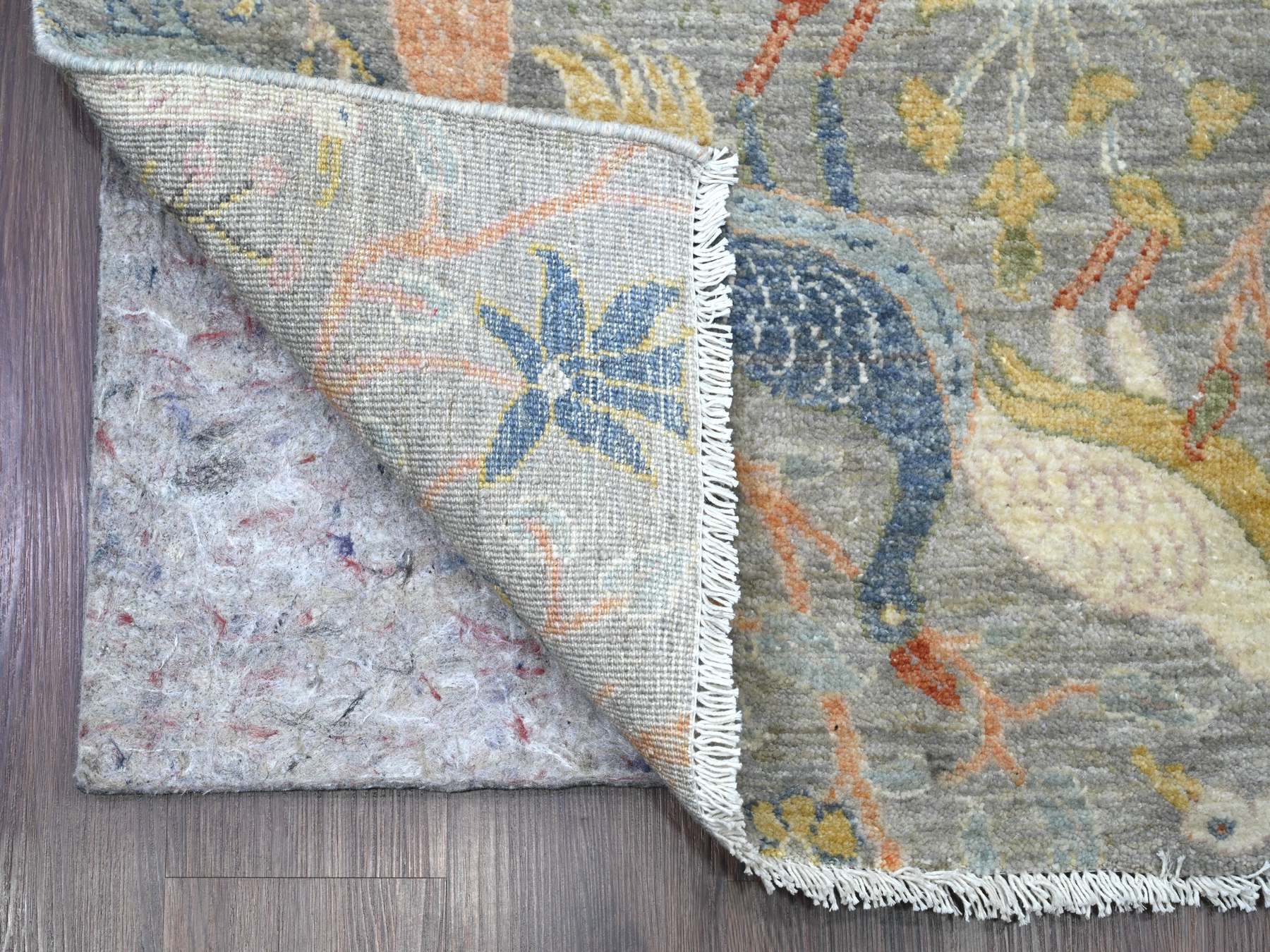 Peshawar Oushak hand-knotted wool runner in Gray, 2'6" x 20'2" — SKU O020615 (view 2)